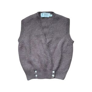 Robert‎ Scott for Talbots Wool Sweater Vest Women’s 38 Small Tan Vintage VTG